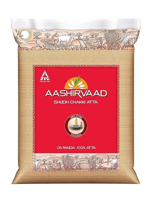 Aashirvaad Atta 10 kg – 100% Pure and Natural – Nutritious and Healthy – Supports Immunity – Pure Chakki Atta