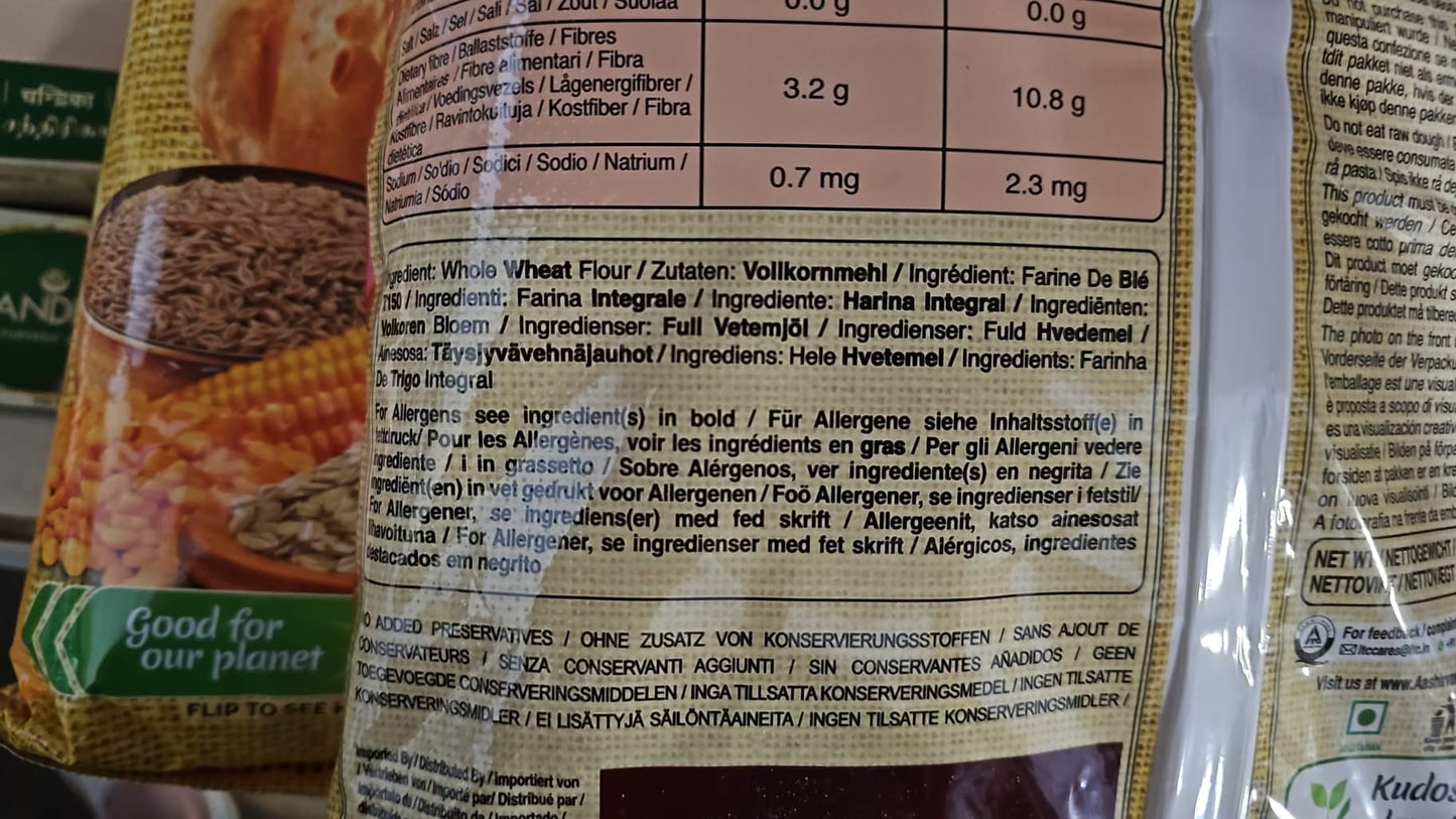 Aashirvaad Atta 10 kg – 100% Pure and Natural – Nutritious and Healthy – Supports Immunity – Pure Chakki Atta