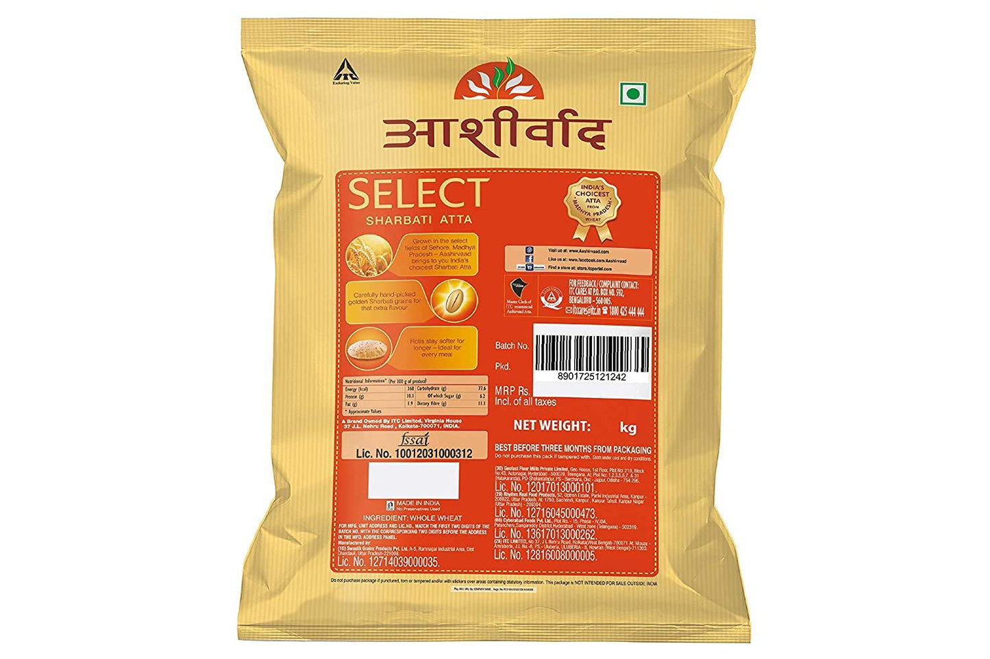 Aashirvaad Select Atta 10 Kg – Pure and Natural – Nutritious and Healthy – Pure Chakki Atta – Supports Immunity
