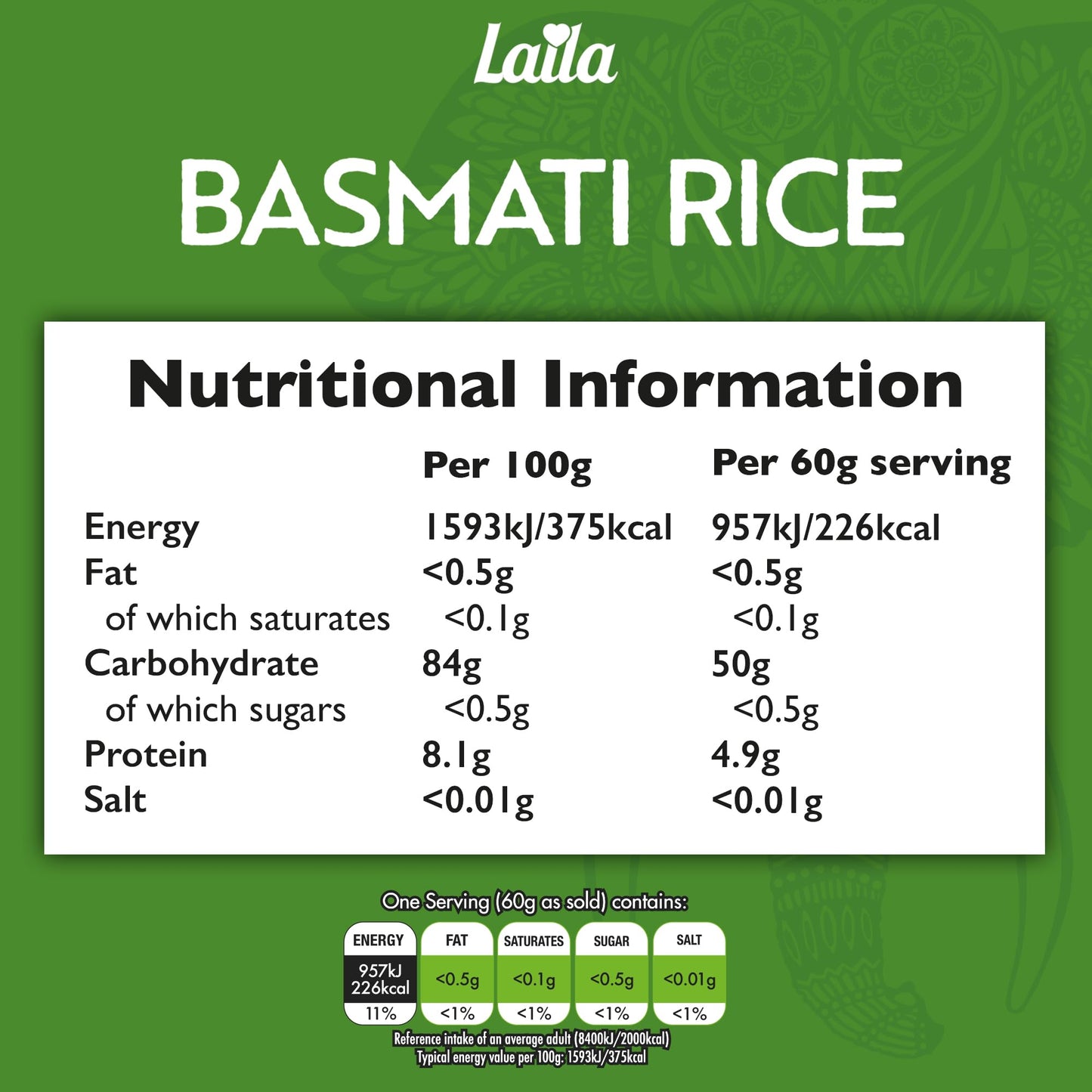Laila Basmati Rice 10Kg, Aromatic Rice Basmati-Style, 10kg Basmati Rice Long Grain for Biryani, Pilaf or Pulao, Gluten Free Rice, 100% Pure Long Grain Rice
