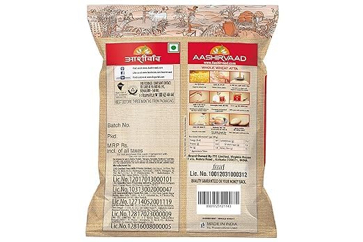 Aashirvaad Atta 10 kg – 100% Pure and Natural – Nutritious and Healthy – Supports Immunity – Pure Chakki Atta