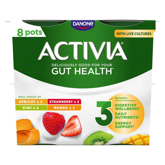 Activia Strawberry & Mixed Fruit Yogurt 8x115g (Packaging May Vary)