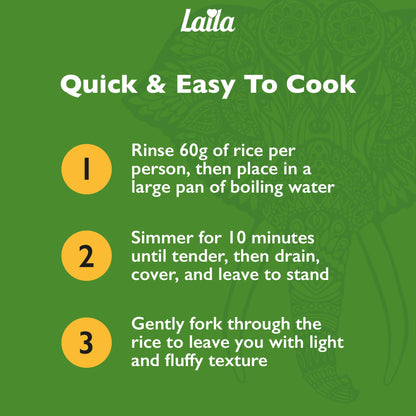 Laila Basmati Rice 10Kg, Aromatic Rice Basmati-Style, 10kg Basmati Rice Long Grain for Biryani, Pilaf or Pulao, Gluten Free Rice, 100% Pure Long Grain Rice