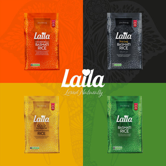 Laila Basmati Rice 10Kg, Aromatic Rice Basmati-Style, 10kg Basmati Rice Long Grain for Biryani, Pilaf or Pulao, Gluten Free Rice, 100% Pure Long Grain Rice