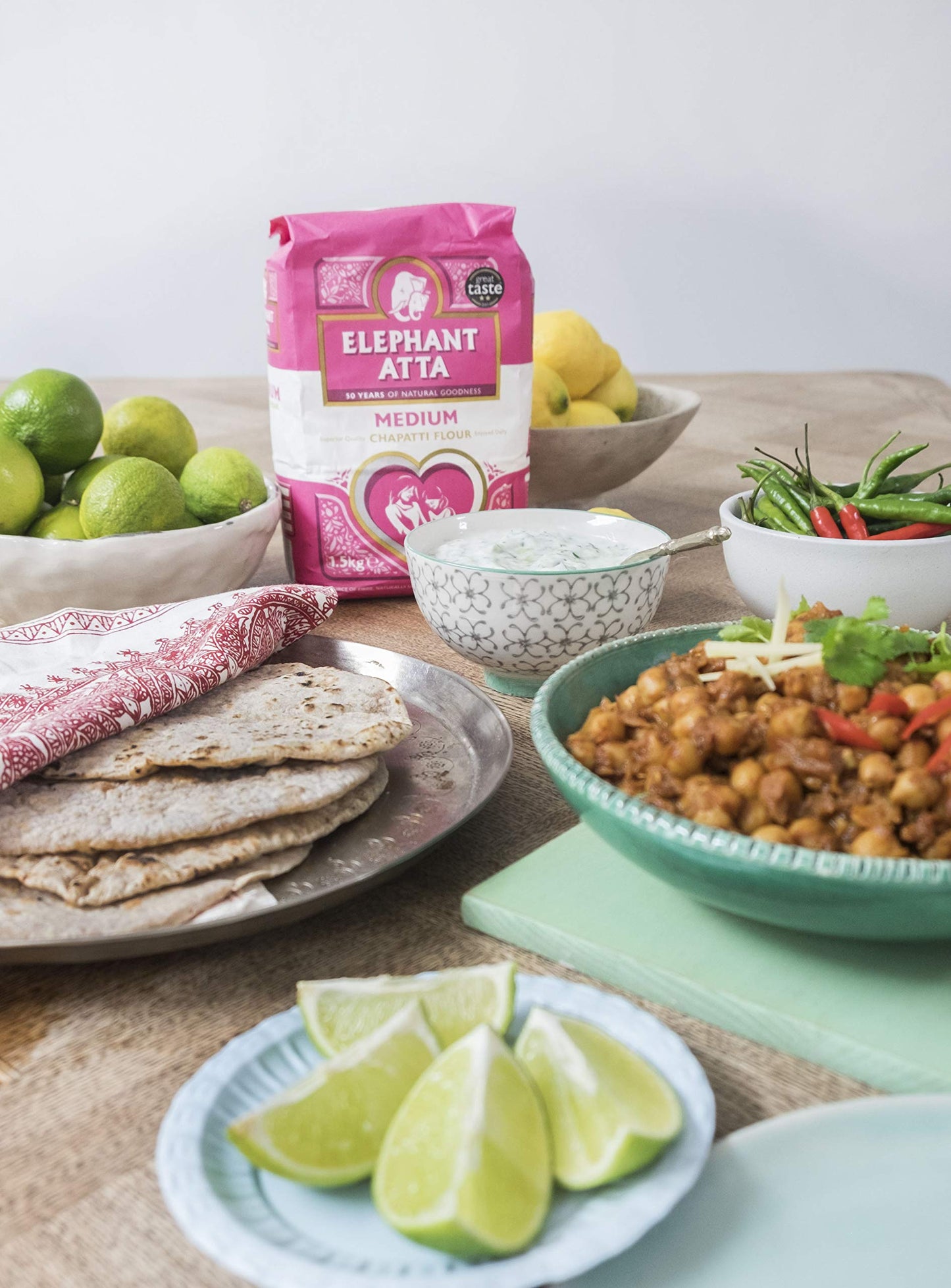 Elephant Atta Medium Chapatti Flour Atta | Medium Atta Flour | (10kg)