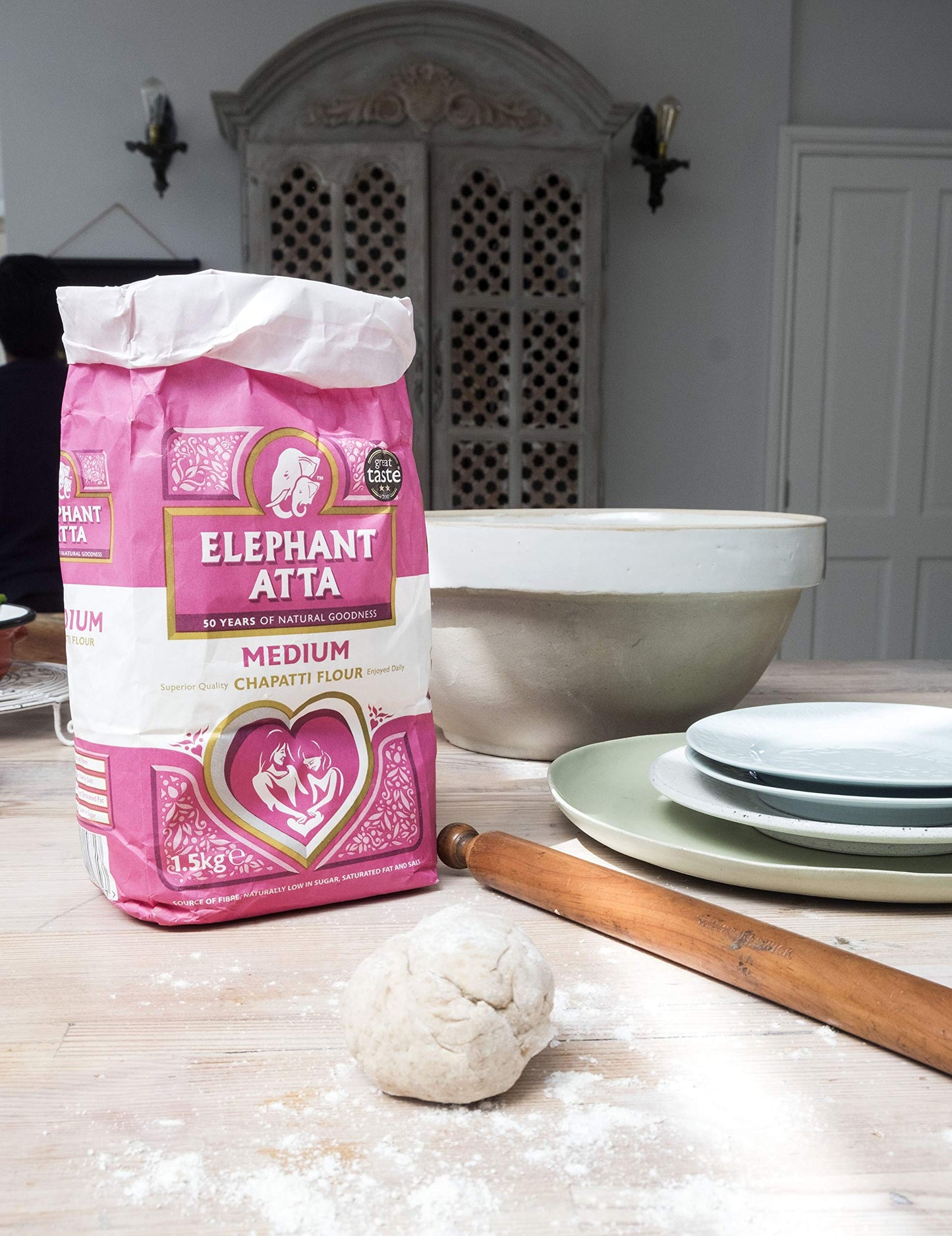 Elephant Atta Medium Chapatti Flour Atta | Medium Atta Flour | (10kg)
