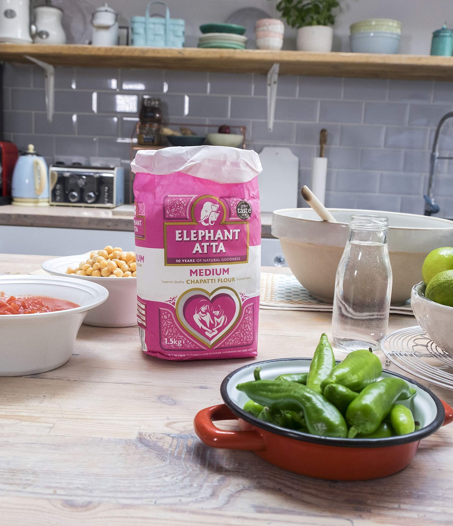 Elephant Atta Medium Chapatti Flour Atta | Medium Atta Flour | (10kg)